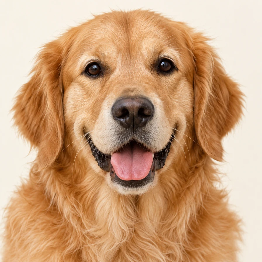 Golden retriever source photo used for the Workbench tutorial chart.